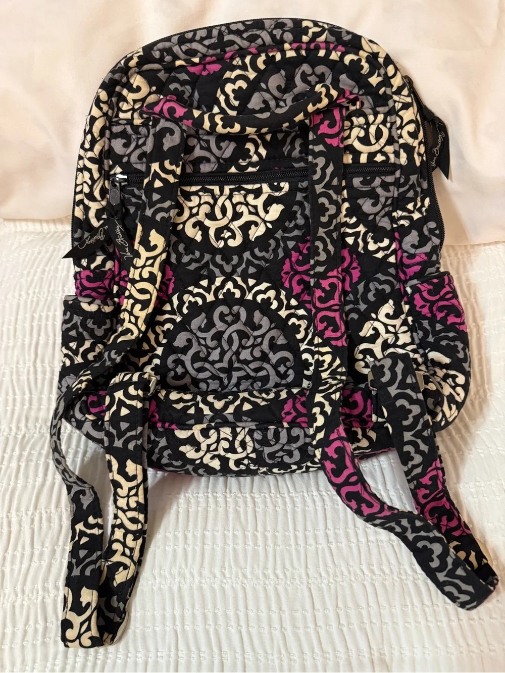 Vera Bradley Quilted Backpack - Canterbury Magenta